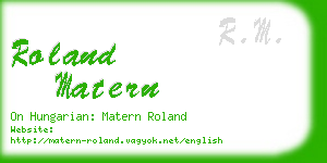 roland matern business card